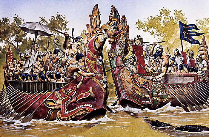 Khmer Cham Naval Battle at 1181 CE