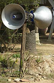 Loudspeaker in a Cambodian Village by Asienreisender