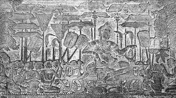 Fresco of Suryavarman II at Angkor Wat