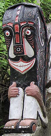 Batak Toba Stone Guard at an Entrance by Asienreisender