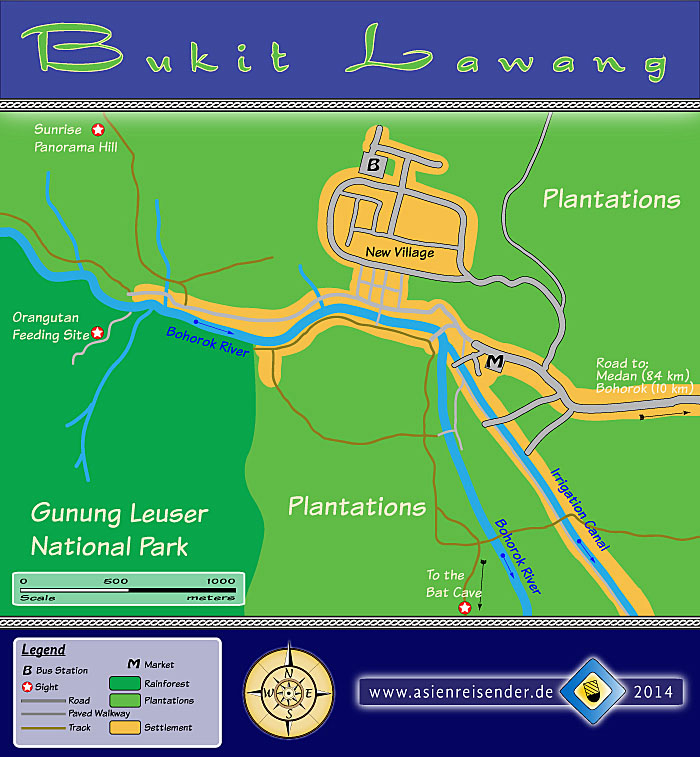 'Map of Bukit Lawang' by Asienreisender