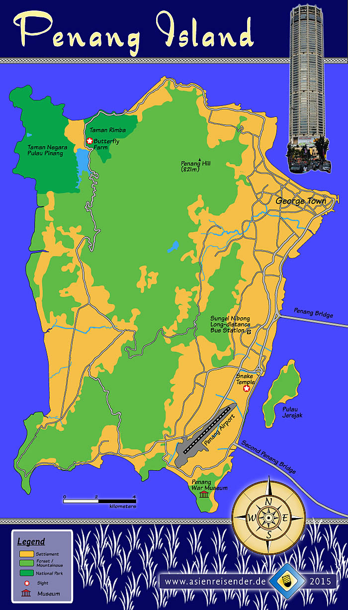 'Map of Penang Island, Malaysia' by Asienreisender