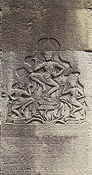'Fresqo of  Dancing Apsaras in the Bayon' by Asienreisender