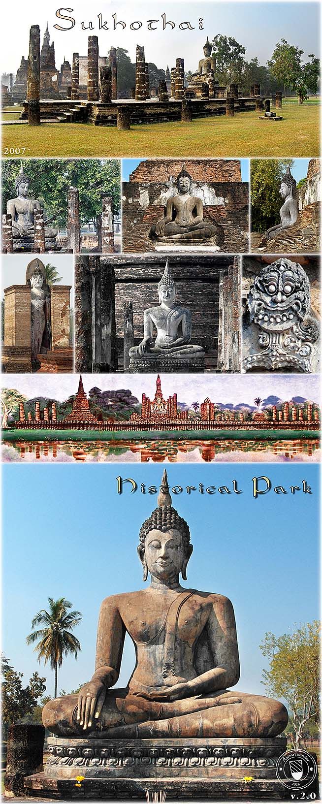 'Buddha Statues in Sukhothai Historical Park' by Asienreisender