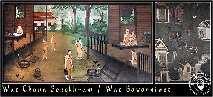 'Wat Chana Songkhram and Wat Bowonniwet' by Asienreisender