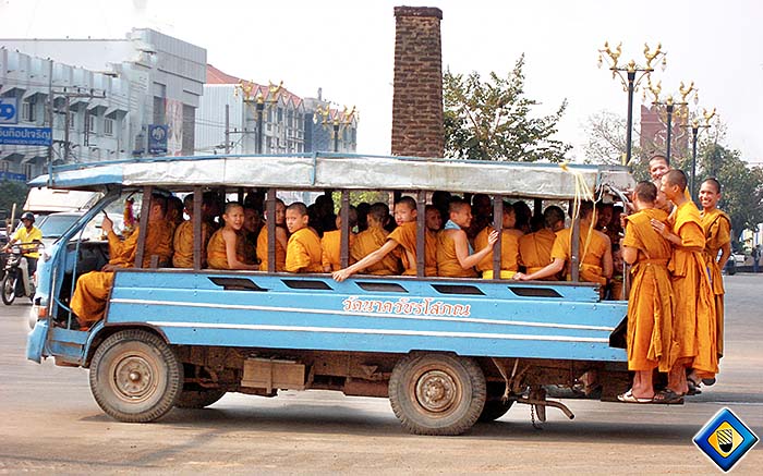 'A Busload of Thai Monks' by Asienreisender