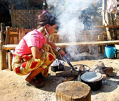'A Kayan Woman, Cooking in the Village' by Asienreisender