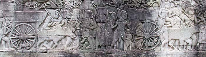 'Commoners | Bas Relief, Bayon' by Asienreisender