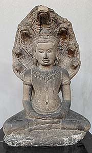 'Buddha under a Naga | National Museum of Bangkok' by Asienreisender